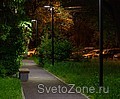 Освещение сквера на улице Королёва в Красноярске