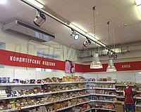 Экспозиционное освещение магазина-кафетерия «Монпарель» светодиодной светотехникой