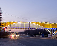 Цветоколористическое решение и архитектурное освещение пешеходного перехода в г.Бердске
