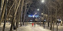 Освещение парка Победы в Ачинске