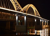 Освещение нового Борского моста в Нижнем Новгороде