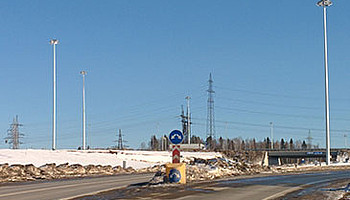 ТМ GALAD и OPORA ENGINEERING: освещение развязки в Перми
