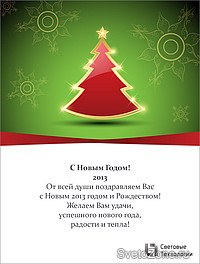 С Новым 2013 годом и Рождеством!