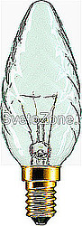 Deco Candle Twisted BW-shape clear