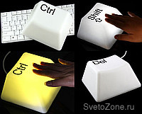 Светильник в виде клавиш Ctrl, Shift и Del