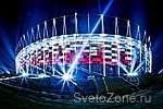 Источник OSRAM: Фасад Национального стадиона в Варшаве — эмблема Чемпионата мира по Футболу 2012 года. Источник OSRAM: Фасад Национального стадиона в Варшаве — эмблема Чемпионата мира по Футболу 2012 года.